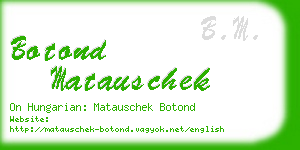 botond matauschek business card